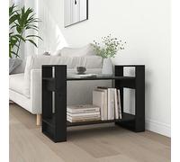 FOZICV Bibliothèque - Étagère de rangement - Armoire haute - Séparateur de pièce - Pour salon, chambre à coucher ou bureau - Design élégant et classique - Noir - 80 x 35 x 56,5 cm