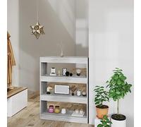 FOZICV Bibliothèque - Étagère de rangement - Armoire haute - Séparateur de pièce - Pour salon, chambre à coucher ou bureau - Design élégant et classique - Gris sonoma - 80 x 30 x 103 cm