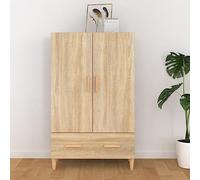 FOZICV Buffet en bois - Armoire de rangement pour salon, chambre à coucher, salle de bain ou bureau - Design tendance - Chêne Sonoma - 70 x 31 x 115 cm
