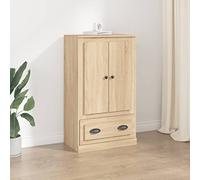 FOZICV Buffet en bois - Armoire de rangement pour salon, chambre à coucher, salle de bain ou bureau - Design tendance - Chêne Sonoma - 60 x 35,5 x 103,5 cm