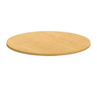 FOZICV Plateau de table rond en bambou, diamètre 60 x 1,5 cm, pour café, salle à manger et travail
