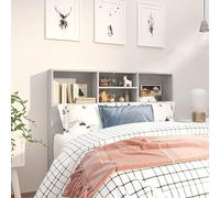 FOZICV Tête de lit Bibliothèque Tête de Lit Accessoires de Lit Panneau Mural Meubles Intérieur Décoration de Chambre Excellent Soutien pour les Lits Sans Tête de Lit Design Tendance Gris Béton 120 x