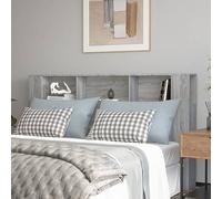 FOZICV Tête de lit Bibliothèque Tête de Lit Accessoires de Lit Panneau Mural Meubles Intérieur Décoration de Chambre Excellent Support pour Les Lits Sans Tête de Lit Design Tendance Gris Sonoma 180 x