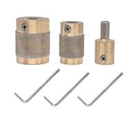 Fozriybefy 1 3/4 1/4 Pouces Outils de Meuleuse de Diamant pour Vitrail 3 Tailles Mèches de Meuleuse pour Vitrail à Noyau en Laiton