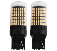 Fozriybefy 2 PièCes SéRies Ampoule LED de Voiture 3157 P27-7W T25 LED P27W Canbus Lampe Haute Puissance Sans Erreur Feu ArrièRe Tourner la Lampe de Frein Jaune