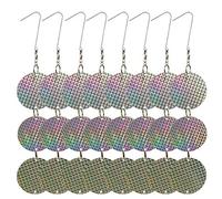 Fozriybefy 24 PièCes SéRies/Set Disques RéPulsifs pour Oiseaux Dispositif de Suspension RéFléChissant pour éLoigner Les Oiseaux comme Les Pics pour Les Pigeons Pics