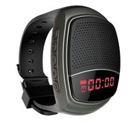 Fozriybefy B90 Enceinte Bluetooth Montre-Bracelet avec Radio FM pour Les Passionnés de Sport, Enceinte Portable Miniaturisée Portative, Noir