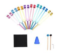Fozriybefy Ensemble de Diapasons pour Chakras, 7 Chakras + 1 Diapasons Lestés pour la Méditation, le Yoga, la Guérison Sonore, Multicolore