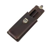 Fozriybefy Étui à Stylo Plume en Cuir Véritable Fait Main, Organisateur de Crayons à Plume, Fournitures de Papeterie Scolaire de Bureau, 3 Emplacements