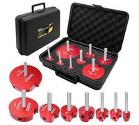 Fozriybefy Kit D'Alésoir de Tuyau en PVC 8 Pièces, Économiseur de Raccord en PVC, Économiseur de Douille en PVC, Adapté à un Outil D'Alésoir de Tuyau en PVC de Foret Standard de 1/2 Pouce Facile à Uti