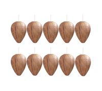 Fozriybefy Paquet de 10 Leurres de Nid de Guêpes en Papier à Suspendre, Répulsif de Nid de Dissuasion pour Guêpes Frelons Vestes Jaunes