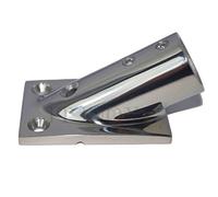 FP INOX Embase, Platine Rectangulaire Angle 30° pour du Tube de Diamètre Extérieur 22mm INOX A4-316 Bateau nautisme