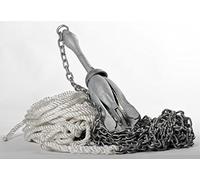 FP INOX Ensemble Kit de mouillage : 4kg Ancre grappin + Chaine + Bout + Manille
