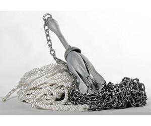 FP INOX Ensemble Kit de mouillage : 4kg Ancre grappin + Chaine + Bout + Manille