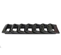 FP INOX Prise d'air latéral Moteur Grille d'aération 7 Volets Plastique Noir 413mmx83mm