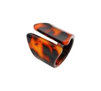 [Fpbiagoq] Bague réglable avec motif léopard léger, ajustement confortable, bande de doigt en acrylique, bijoux tendance pour femmes et hommes, design géométrique unique en acrylique