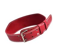 [Fpbiagoq] Ceinture corset en cuir PU au design réglable Ceinture lombaire ergonomique Accessoires de fitness Taille réglable, rouge, M