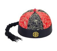 [Fpbiagoq] Chapeaux de tresse pour fêtes et festivals à thème chinois Empereur Chinois Costume d'Empereur Halloween Costume pour femme