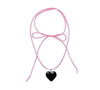 [Fpbiagoq] Collier à nœud élégant Y2K chaîne de couleur nuptiale réglable mode déclarative pièce de bijoux coréens collier de mode pour filles femmes, 黒, Comme décrit dans la description, Sans pierre