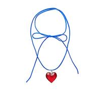 [Fpbiagoq] Collier à nœud élégant Y2K chaîne de couleur nuptiale réglable mode déclarative pièce de bijoux coréens collier de mode pour filles femmes, o, Comme décrit dans la description, Sans pierre