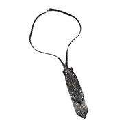 [Fpbiagoq] Collier de cravate en strass à plusieurs niveaux - Collier ras-du-cou en cristal style gothique carnaval et uniforme formel pour hommes modernes