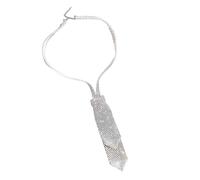 [Fpbiagoq] Collier de cravate en strass à plusieurs niveaux - Collier ras-du-cou en cristal style gothique carnaval et uniforme formel pour hommes modernes