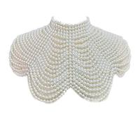 [Fpbiagoq] Collier de perles simulation avec chaîne de perles longues collier de perles corps bijoux pour femmes costume ras du cou pendentif collier déclaratif nouveau manteau d'hiver pour femme