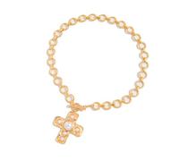 [Fpbiagoq] Collier en croix tendance avec perles fausses élégantes, 金, Comme décrit dans la description, Sans pierre précieuse