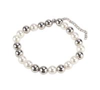 [Fpbiagoq] Élégant collier de perles de perles collier de perles collier droit bijoux d'État Cravicule chaîne femmes perles perles boule collier fête femme favori pour bijoux de mode, フリーサイズ, Comme