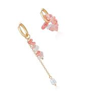 [Fpbiagoq] Ensemble de bijoux de mode disponible dainty rose alliage de cristal collier boucles d'oreilles accessoires quotidiens génériques accessoires simples ensemble d'accessoires simples, フリーサイズ