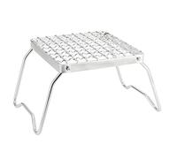 Fpbiagoq Grilles pliantes en acier inoxydable pour pique-nique, feu de camp, grille de camping avec pieds pliables, grille de cuisson robuste au-dessus de la fosse barbecue en bois d'extérieur