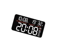Fpbiagoq Horloge Électronique Multifonction Surdimensionnée avec Double Alarme Affichage À Distance De L'heure/Date/température Et Facile Horloge Murale À Grand Nombre