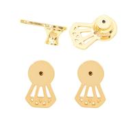 Fpbiagoq Lot de 4 fermoirs de boucles d'oreilles sécurisés en forme de losanges pour stabiliser les oreilles délicates