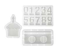 Fpbiagoq Moule à bougie en silicone en forme de chiffre pour bougie chauffe-plat, décoration d'anniversaire, moule à chocolat, fondant