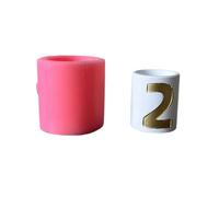 Fpbiagoq Moule à bougie en silicone gaufré en forme de numéro pour résine époxy, bougeoirs, bougeoirs, bougeoirs, support de décoration en plâtre