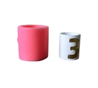Fpbiagoq Moule à bougie en silicone gaufré en forme de numéro pour résine époxy, bougeoirs, bougeoirs, bougeoirs, support de décoration en plâtre