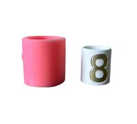 Fpbiagoq Moule à bougie en silicone gaufré en forme de numéro pour résine époxy, bougeoirs, bougeoirs, bougeoirs, support de décoration en plâtre