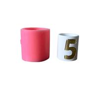 Fpbiagoq Moule à bougie en silicone gaufré en forme de numéro pour résine époxy, bougeoirs, bougeoirs, bougeoirs, support de décoration en plâtre