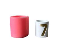Fpbiagoq Moule à bougie en silicone gaufré en forme de numéro pour résine époxy, bougeoirs, bougeoirs, bougeoirs, support de décoration en plâtre