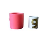 Fpbiagoq Moule à bougie en silicone gaufré en forme de numéro pour résine époxy, bougeoirs, bougeoirs, bougeoirs, support de décoration en plâtre
