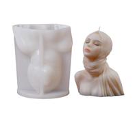 Fpbiagoq Moules à bougies pour portraits de filles, moules en fonte faits à la main, moules en silicone, moules en plâtre, moules d'ornement,