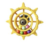 Fpbiagoq Oiseaux Engaging Plaything Roue de perles rotatives colorées pour garder les oiseaux actifs et heureux Poupées d'oiseaux simples