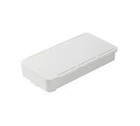 Fpbiagoq Organiseur de tiroirs en plastique peu encombrant sous le bureau, boîte de rangement invisible multifonction, conteneur de rangement stationnaire sous le bureau