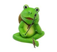 Fpbiagoq Statue De Grenouilles en Résine Figurines Grenouilles Pêche Décorations Jardin Figurines d'animaux Sculptures pour Centres Table 'intérieur Et 'extérieur