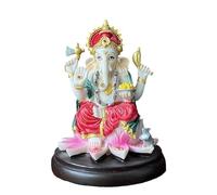 Fpbiagoq Statue hindoue de Ganpati en résine pour maison, temple, méditations, décoration de chambre, tableau de bord de voiture