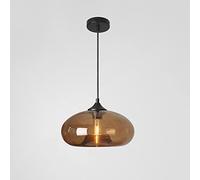 FPDZMDH Lampes suspendues en verre transparent couleur forme elliptique lampe à goutte spot originalité lampe suspendue luminaire d'îlot de cuisine, lustre pour salon salle d'étude plafonnier