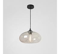 FPDZMDH Lampes suspendues en verre transparent couleur forme elliptique lampe à goutte spot originalité lampe suspendue luminaire d'îlot de cuisine, lustre pour salon salle d'étude plafonnier