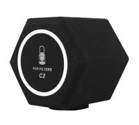 FPHADO C2 Microphone - Filtre contre le vent acoustique pour studio d'enregistrement en mousse absorbant le bruit Boule d'isolation vocale