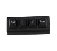 FPHADO Clavier programmable à 4 touches, interrupteur rouge, touches Ctrl C, V, entrée Mini clavier mécanique NKRO pour jeux et bureau Noir A
