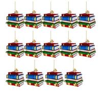 FPHADO Décorations d'arbre de Noël, Cadeaux pour Les Amoureux des Livres, Décorations de Chariot à Livres en Acrylique pour la Décoration de de Vacances